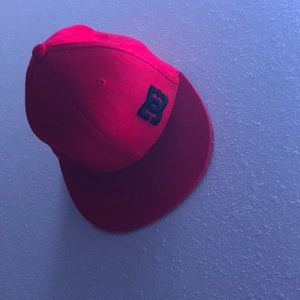 DC USA Red Flat Brim Cap